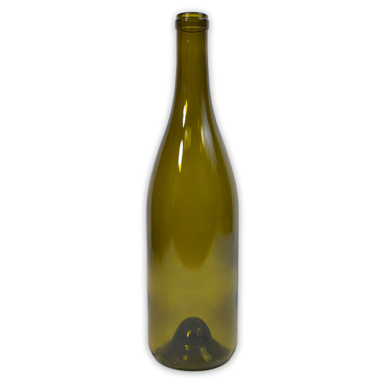 750mL ANTIQUE GREEN BURGUNDY PUNTED BOTTLES 12/CASE